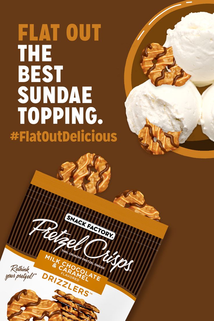Pretzel Crisps® Milk Chocolate & Caramel Flavored Drizzlers 
