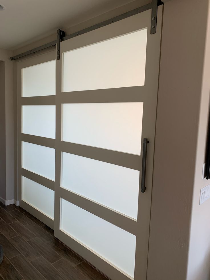 4 glass panel bypass doors