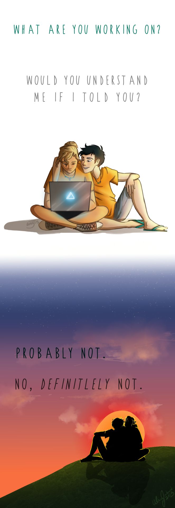 Percy and Annabeth | art by limevines