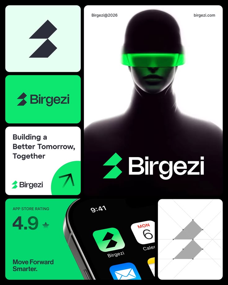Abstract B Shape Logo Concepts for Upward, Growth, Mountain.