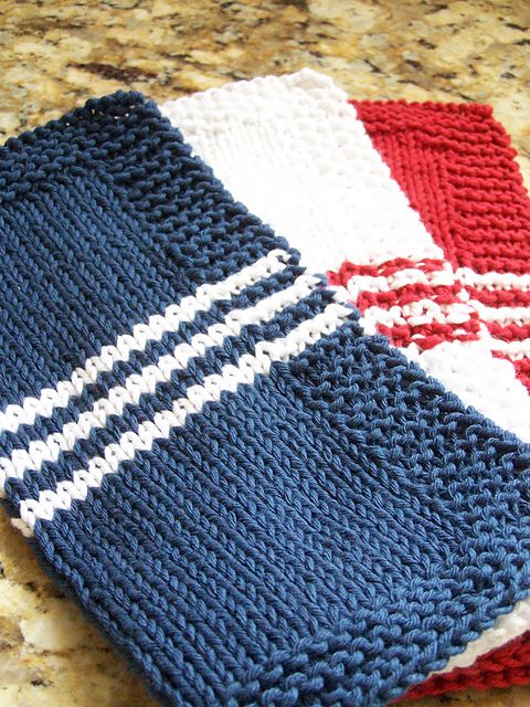 Ravelry: French Stripe Dishcloth pattern by Megan Delorme