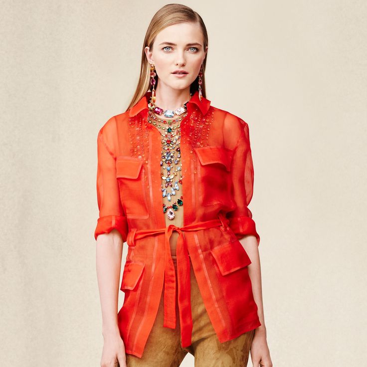 Silk Tristan Safari Jacket - Jackets & Vests Women - RalphLa