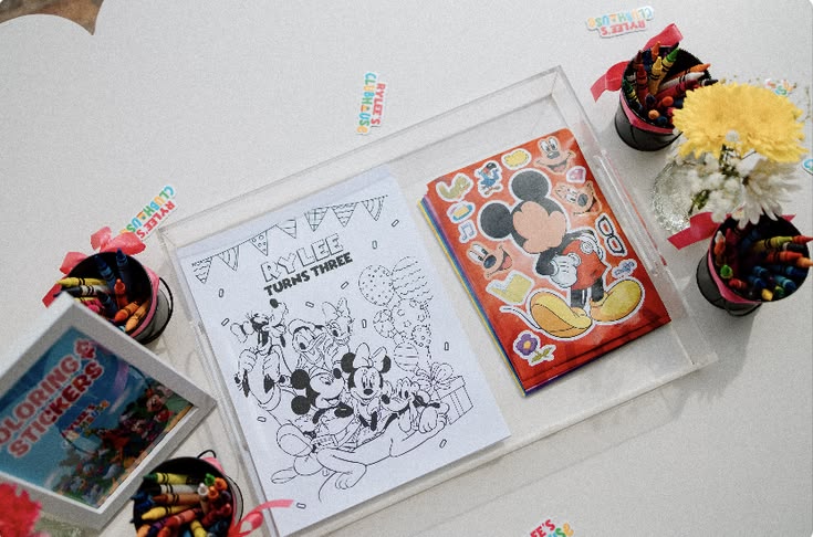 This Mickey & Friends Clubhouse coloring station was a fun a