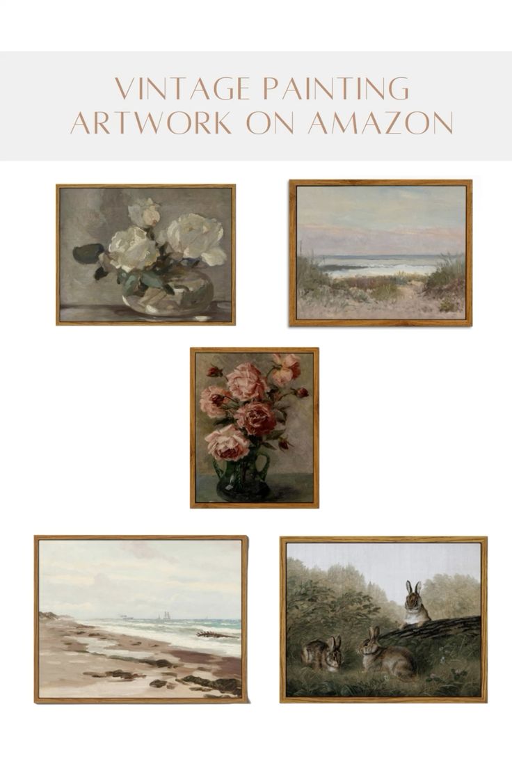 Trendy home decor paintings. We love these vintage painting 