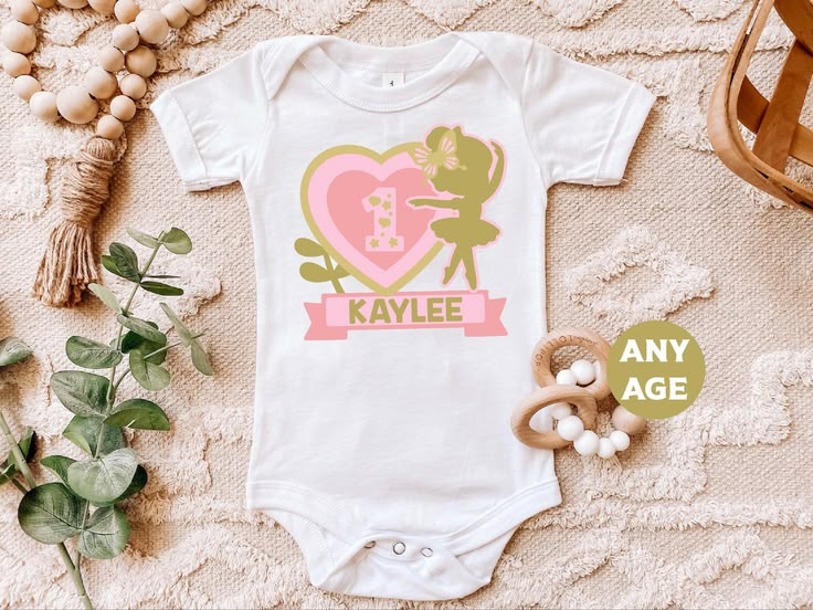 Personalized Ballerina Birthday Bodysuit, Ballet Birthday Gi