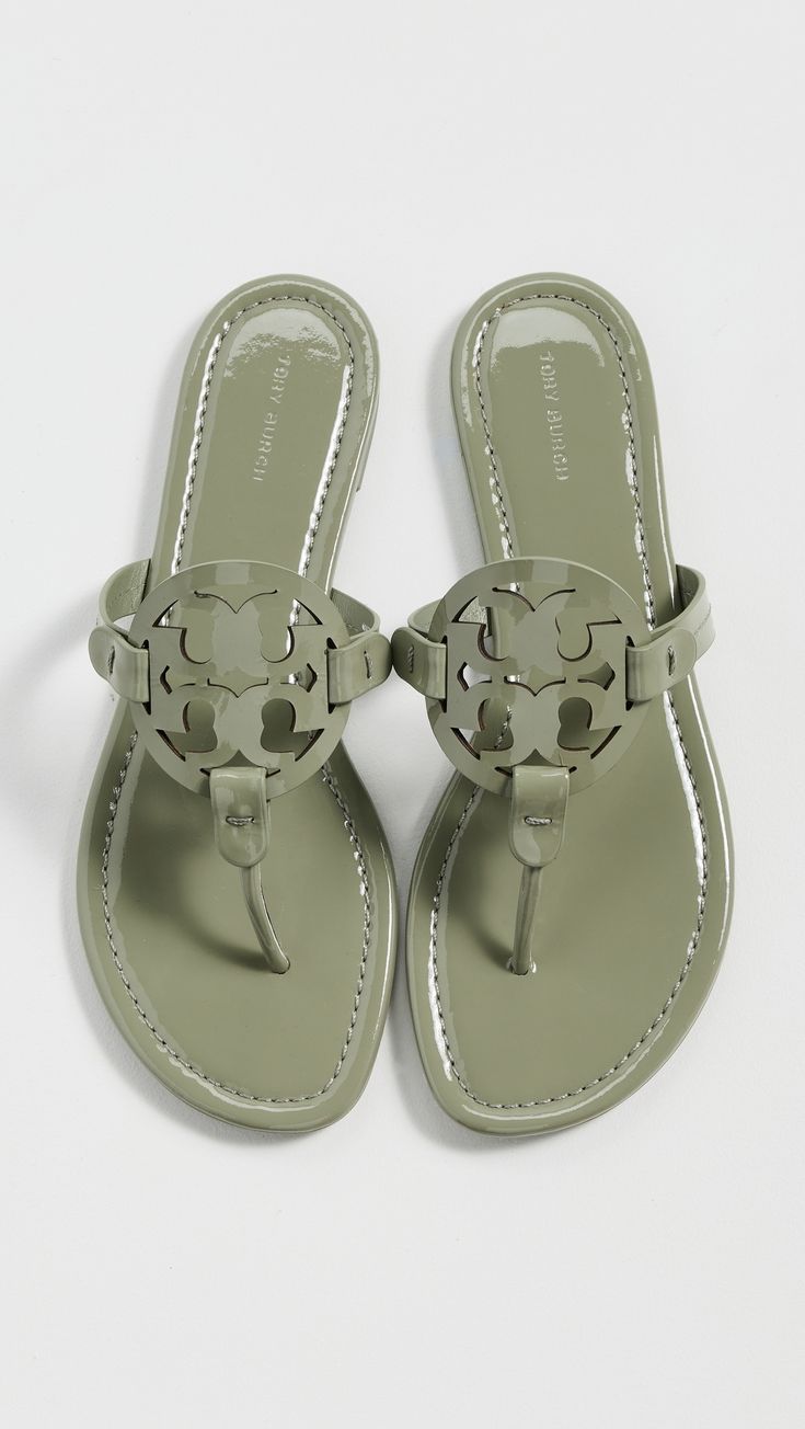 The Miller sandals from Tory Burch feature a leather upper w