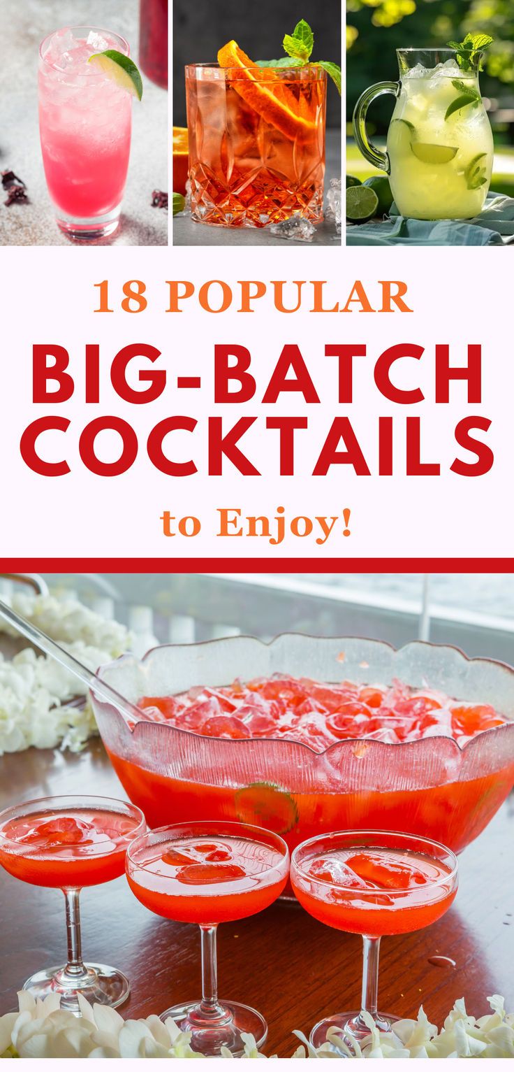 Throw the perfect party with these big batch cocktails! Easy