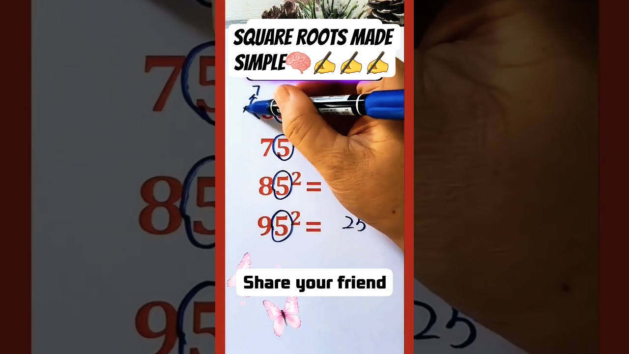 square roots made simple ✍️🧠 #math #mathematics #eduation #shortsfeed #shorts #fypシ