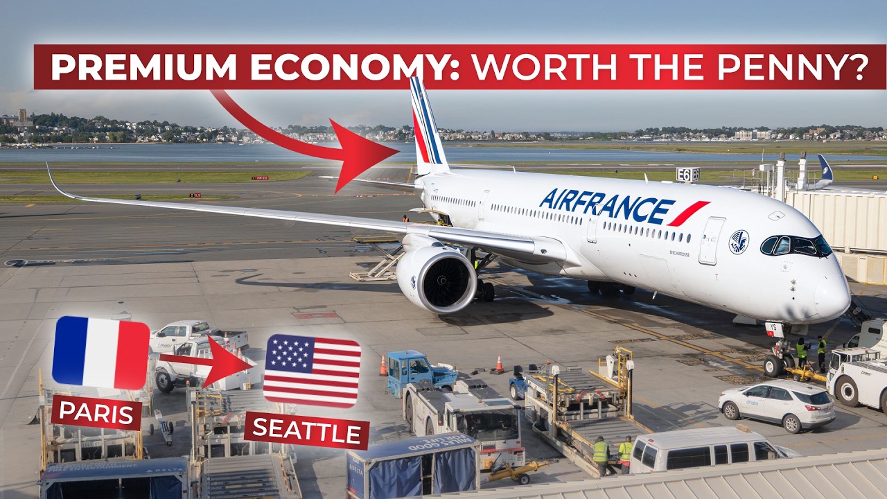 BRUTALLY HONEST | Air France PREMIUM ECONOMY aboard the Airbus A350-900 from Paris CDG to Seattle!