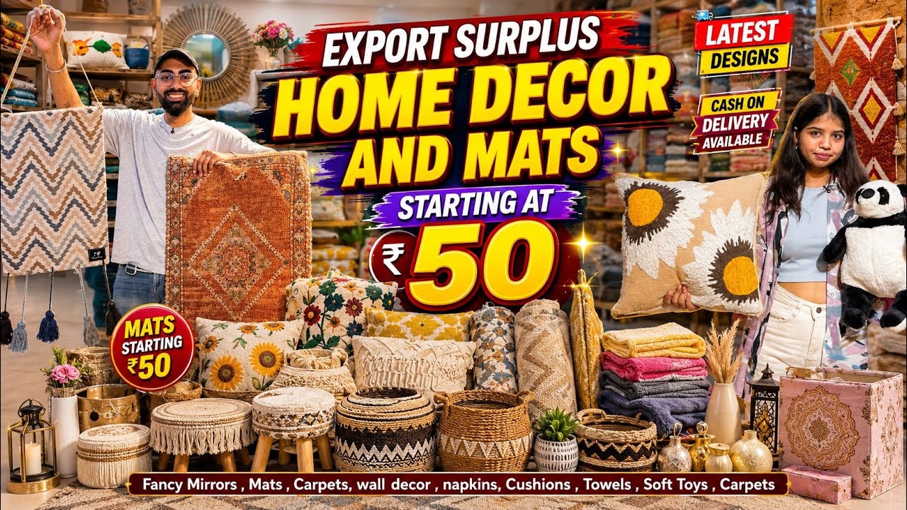 Export Surplus Home Decor And Mats Starting at 50 #carpets #handloom #walldecoration 