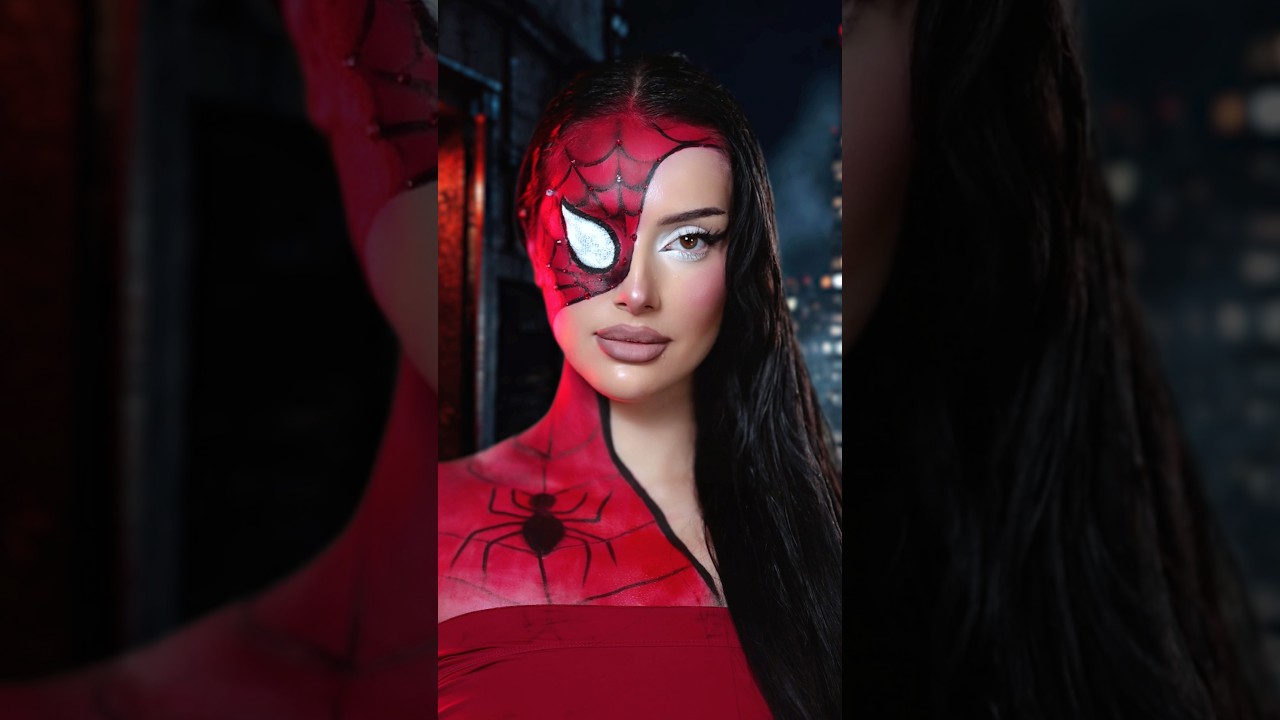 Spiderman is here 🕷️ #makeup #makeuptutorial
