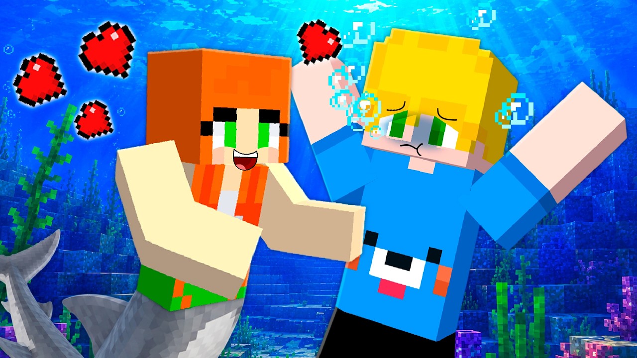 Fui Preso por uma GAROTA TUBARÃO no minecraft