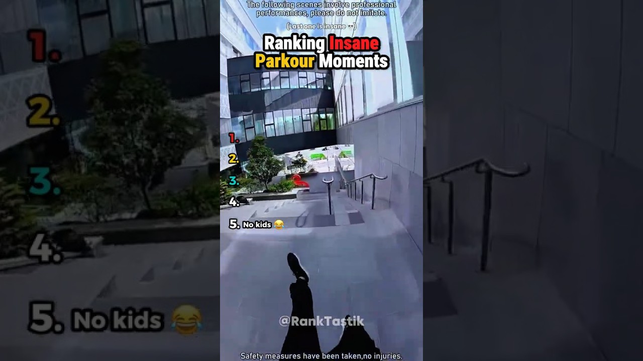 Ranking Insane Parkour Moments Ever.🔥😮 #shorts #parkour