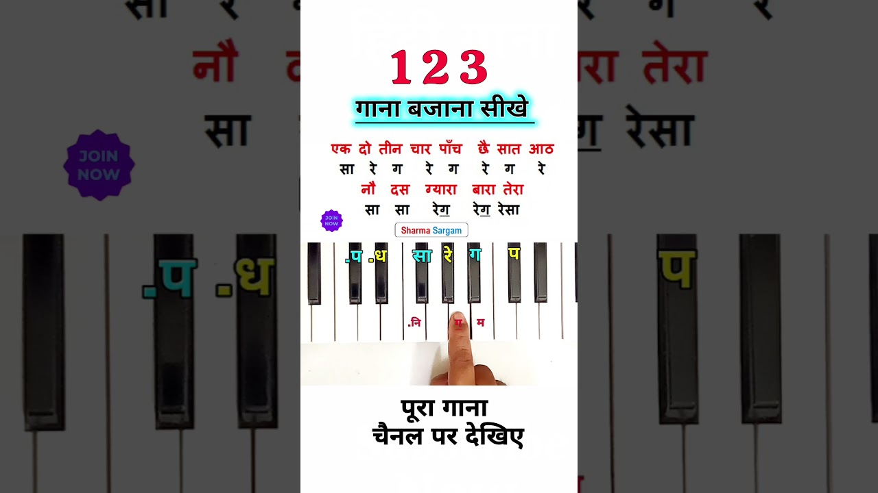 1 2 3 Gana Bajana Sikhe🔥| #piano #shorts #viralvideo #trending #music