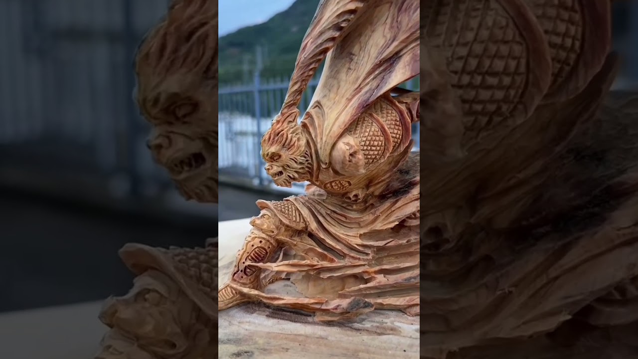#statue #funny #music #woodcarvingartwork #bamboo1