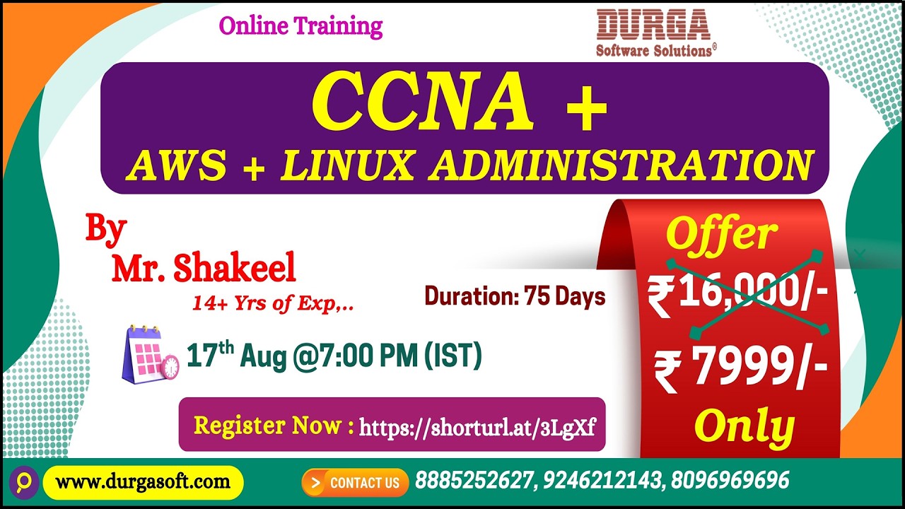 CCNA + AWS + LINUX Administration Online Training @ DURGASOFT