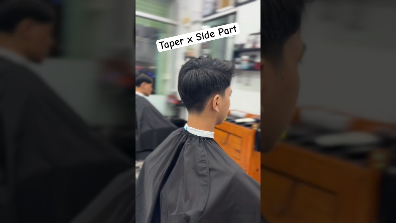 Taper x Side Part kaya messi ‼️ #rambutpanjang #taper #sidepart #hairstyling #haircut #messi