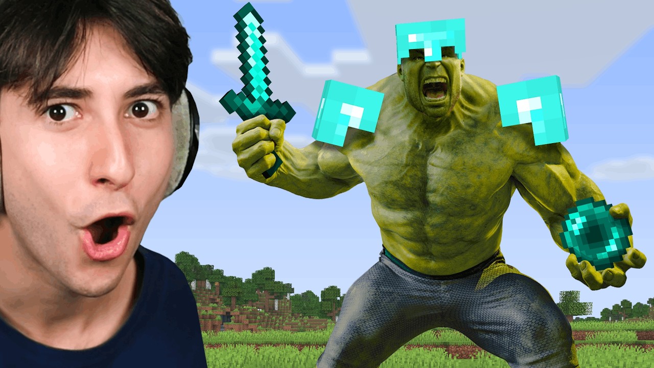 Superheroes Beating Minecraft