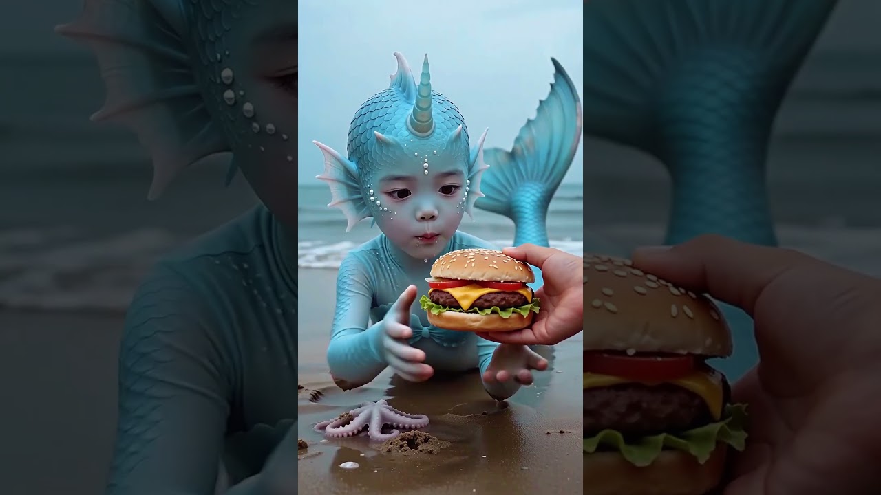 hamburger for little mermaid