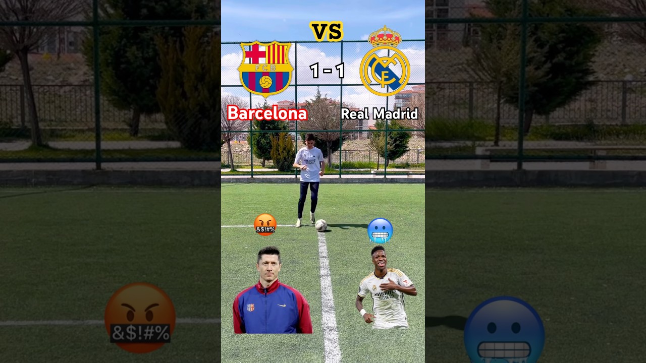 Barcelona Or Real Madrid ⁉️😱 #shorts #barcelona #realmadrid #vs #football #challenge #trending