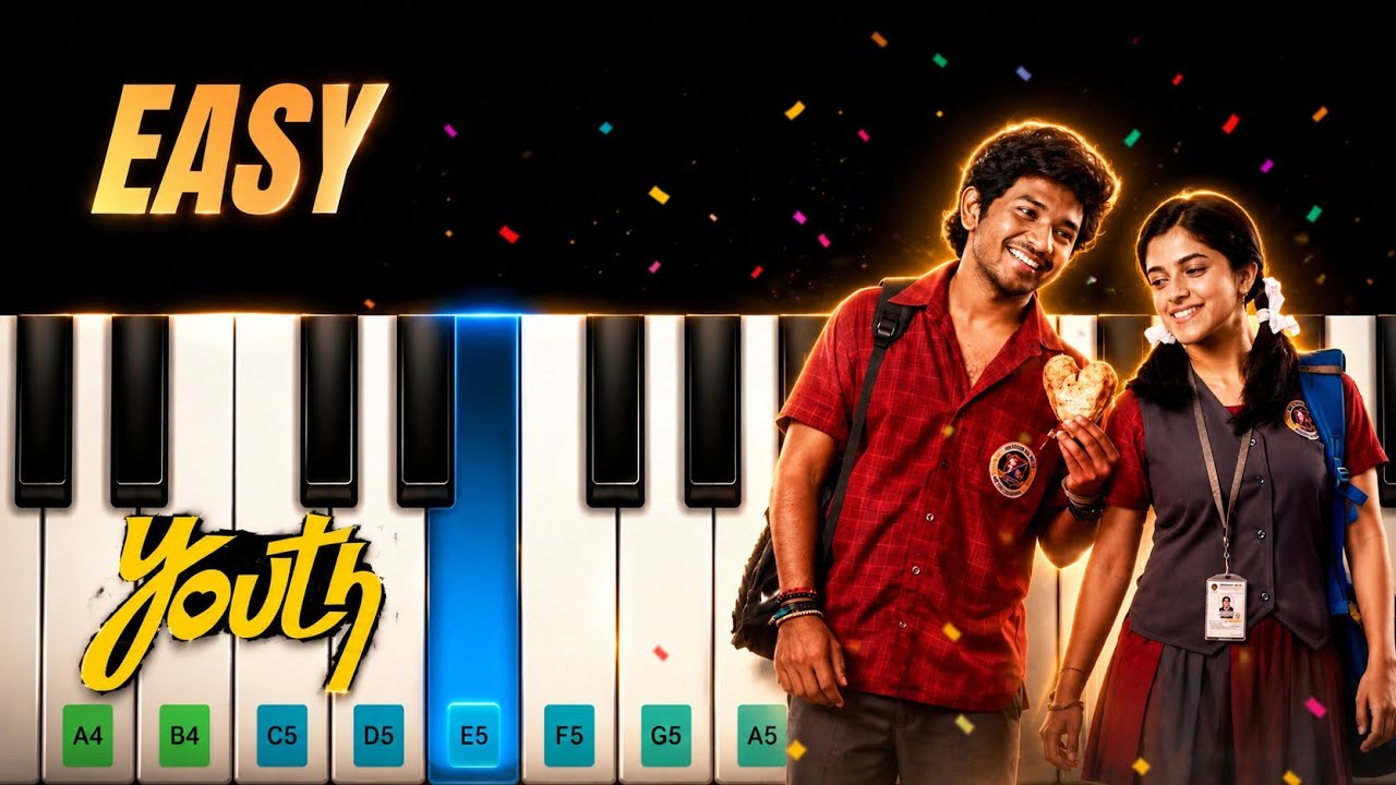 Youth - Aasa Pulla | Easy Piano Tutorial | GV Prakash