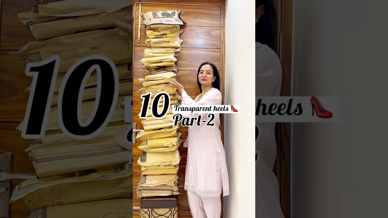 Transparent viral heels #heels #sandels #footwear #myntra #haul #ytshorts #unboxing #onlineshopping