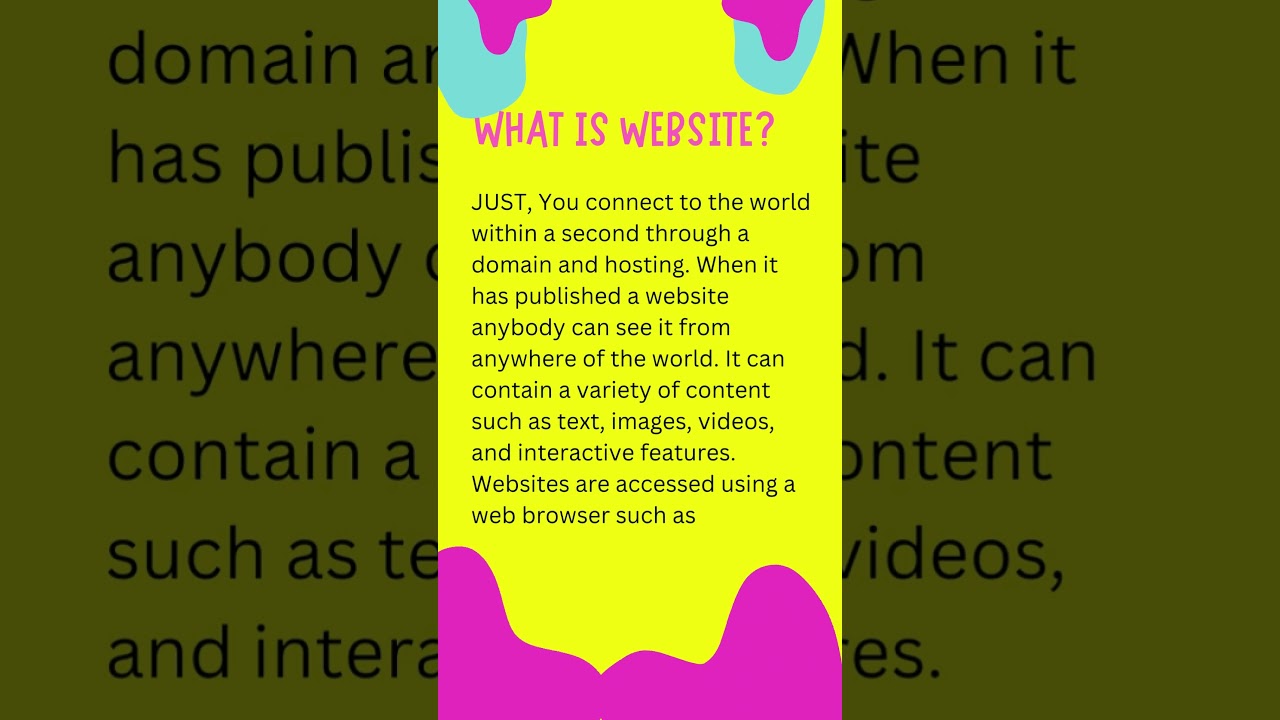What is Website? How does it works? Why website is essential for business/organization? #shorts