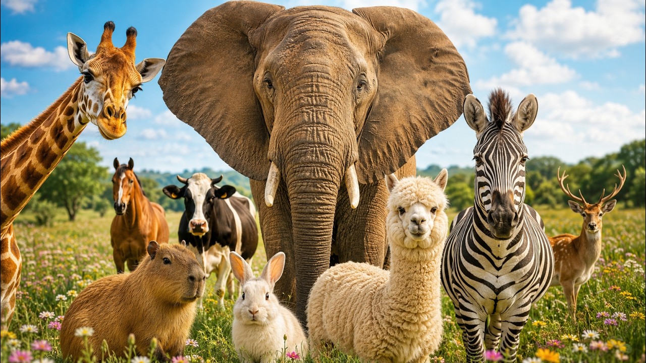 Learn 15 Herbivores for Kids | Herbivore Animal Names and Sounds