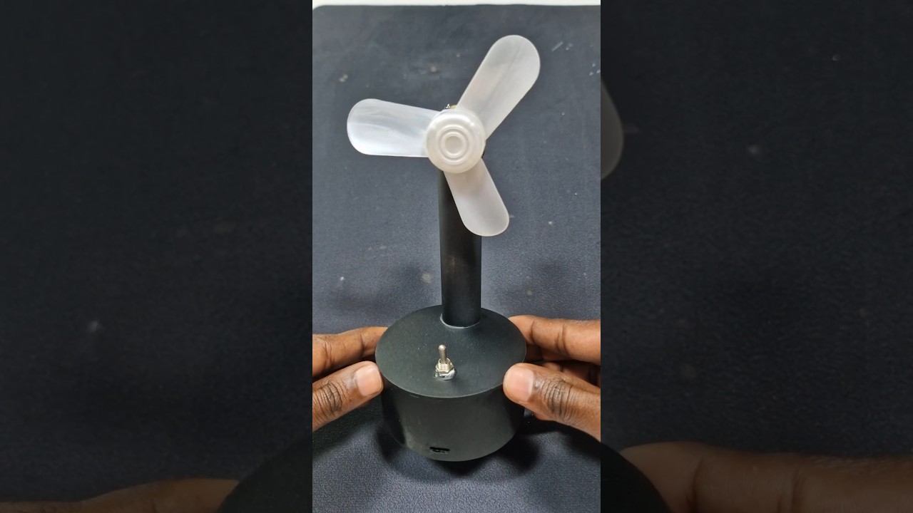 Mini Rechargeable Table Fan 🔥 DIY (Powerful + Portable) #diy #motor