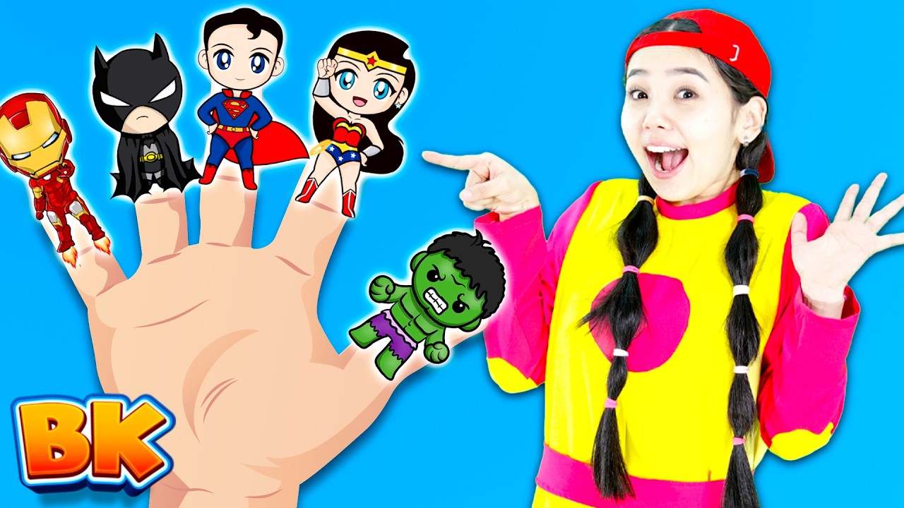Superhero Finger Friends + More | Songs for Kids | BisKids Amazing World