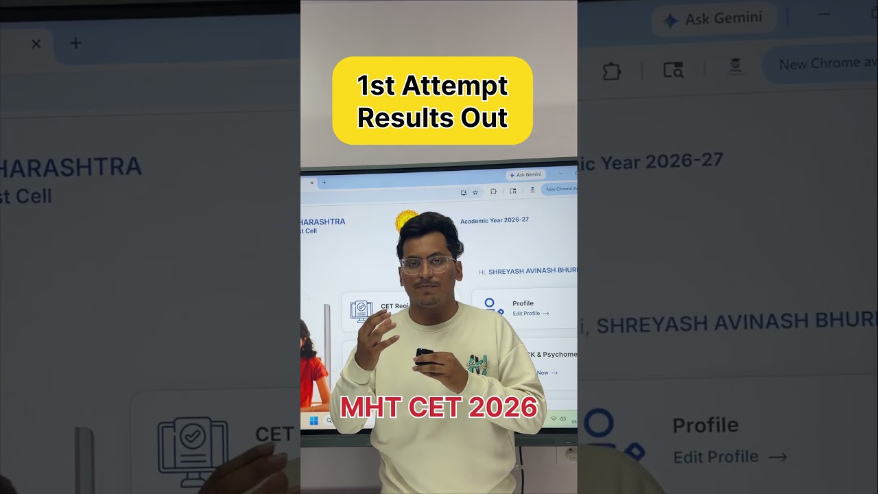MHT CET 1st Attempt Results Out #mhtcet2026 #results #bigupdate #mhtcet #capround2026