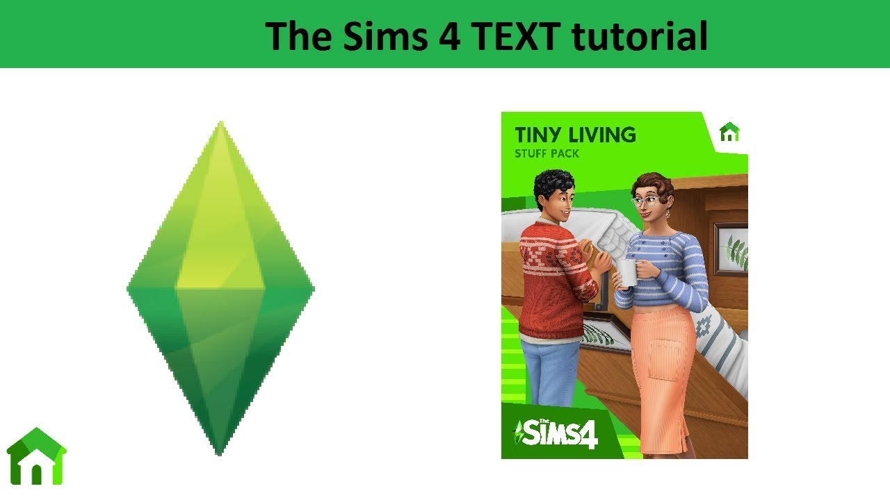 The Sims 4 Text Tutorial: Tiny Living stuff pack