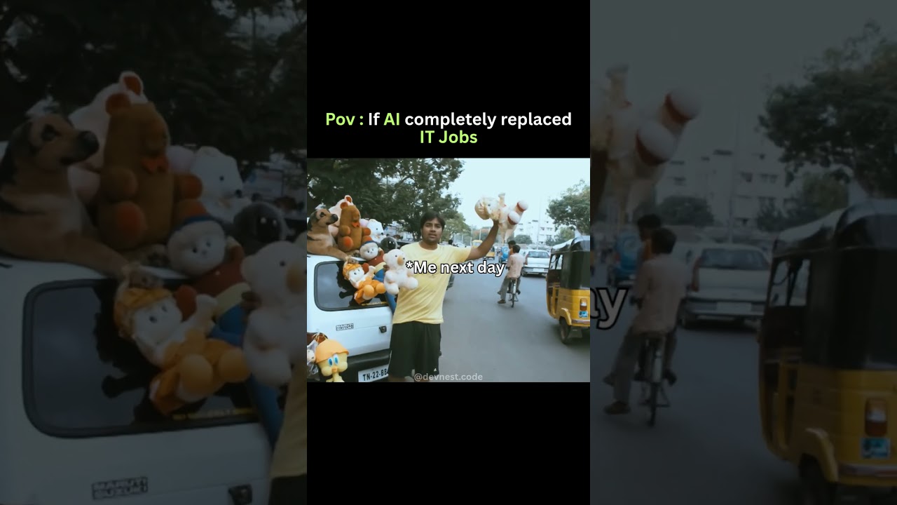 If AI replaced Jobs 💪💯 | #comedy #shortsfeed #coding #engineering #students #interview #trending