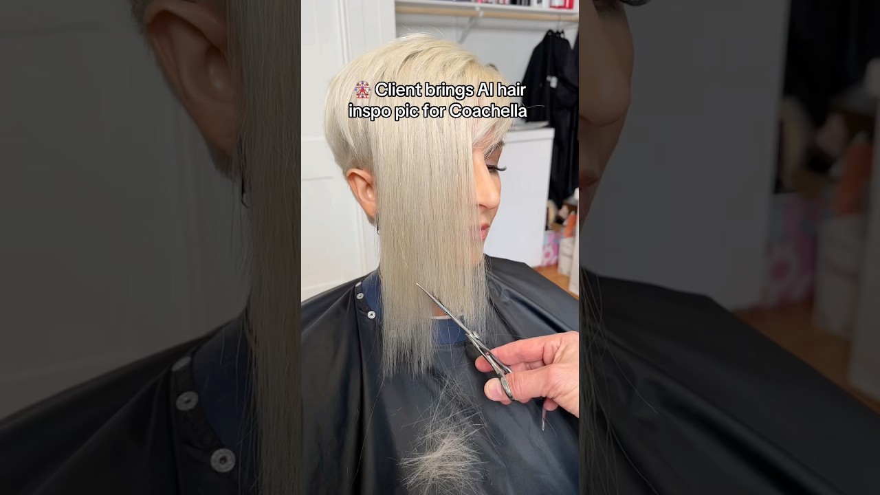 This client brought an AI pic for hair inspo for her Coachella dream hair 🎡 #hairinspo #blonde
