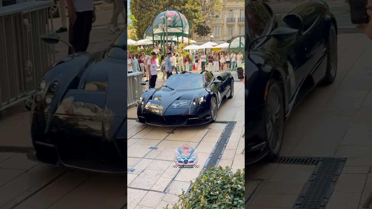 Pagani chegando ao Hotel de Paris Mónaco #millionairevibes #supercars #luxury #lifestyle
