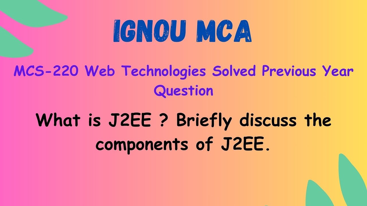 MCA | Second Semester | MCS-220 Web Technologies | Part-1