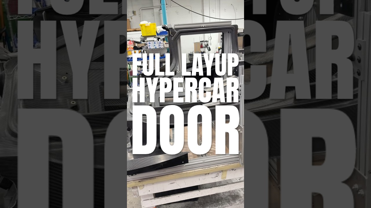 FULL LAYUP HYPERCAR DOOR #carbonfiber #hypercar #compositematerials