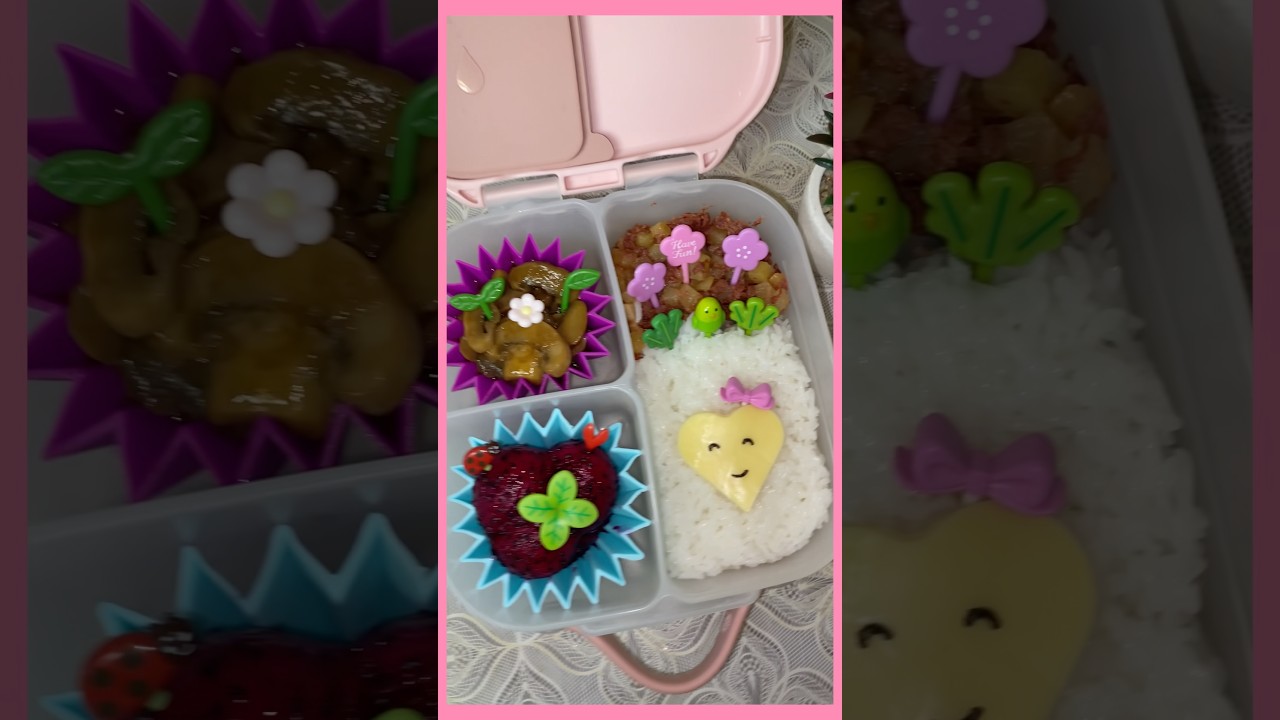 Heart Bento Baon Ideas 🍱✨ #bentobaon #bentobaonideas #obento #bentobox