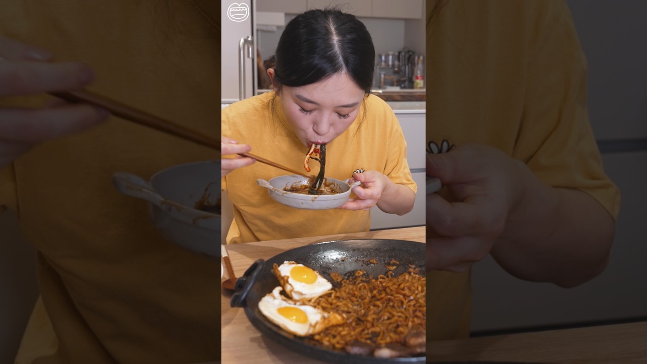 5일째 파김치에 짜장라면