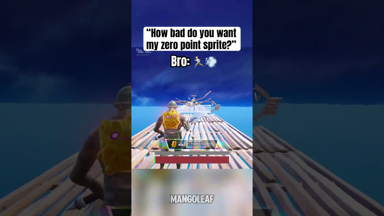 Bro was risking it all to get the sprite 😭💀 #fortnite #fortniteshorts #gaming