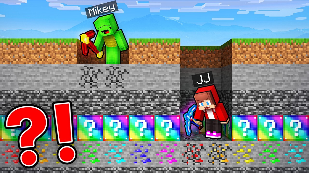 Mikey and JJ OP Mine Challenge in Minecraft - Maizen