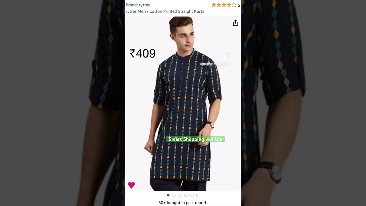 ✨Amazon Men printed Kurta ✨#shorts #men #fashion #youtubeshorts