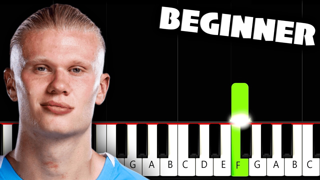Haaland Song (Ha Ha Ha) - BEGINNER Piano Tutorial