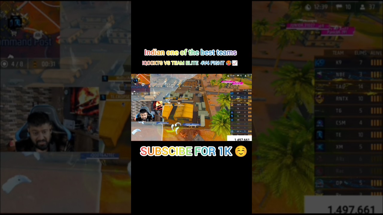 TEAM ELITE VS  TEAM IQOOXTG ❤️‍🩹📈