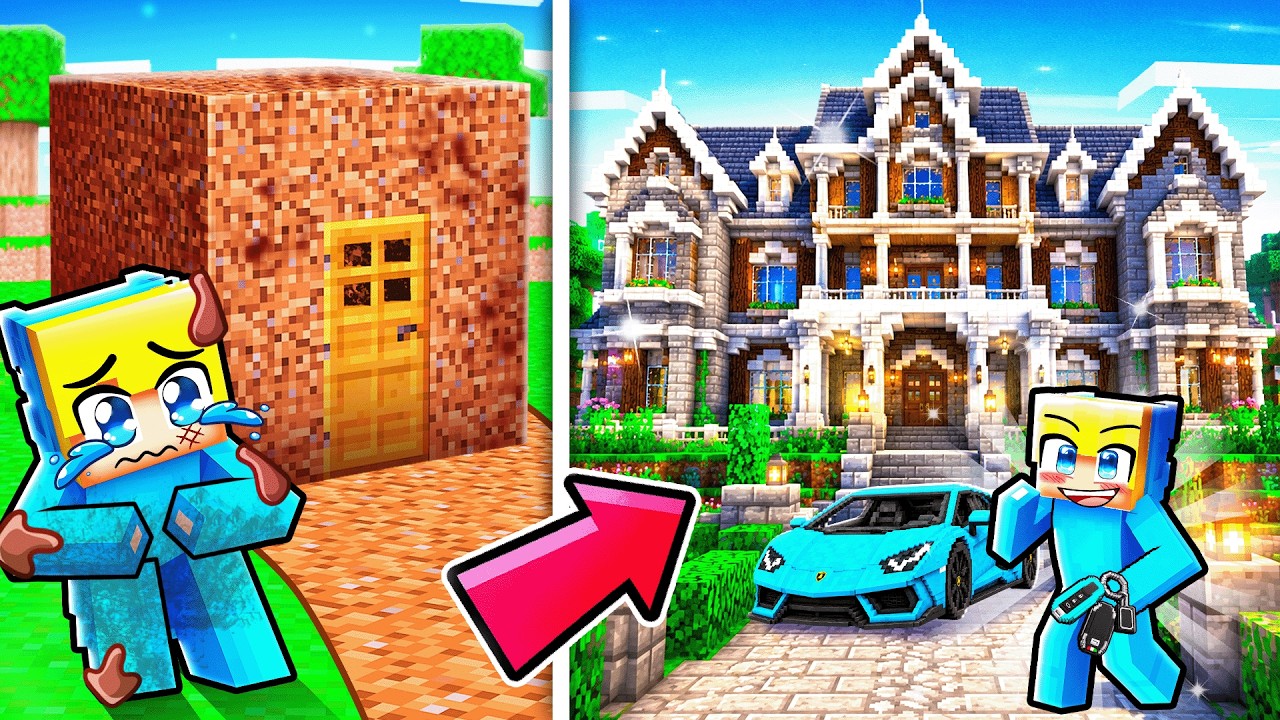 ENTWICKELN von ARM zu REICHEM HAUS in Minecraft!
