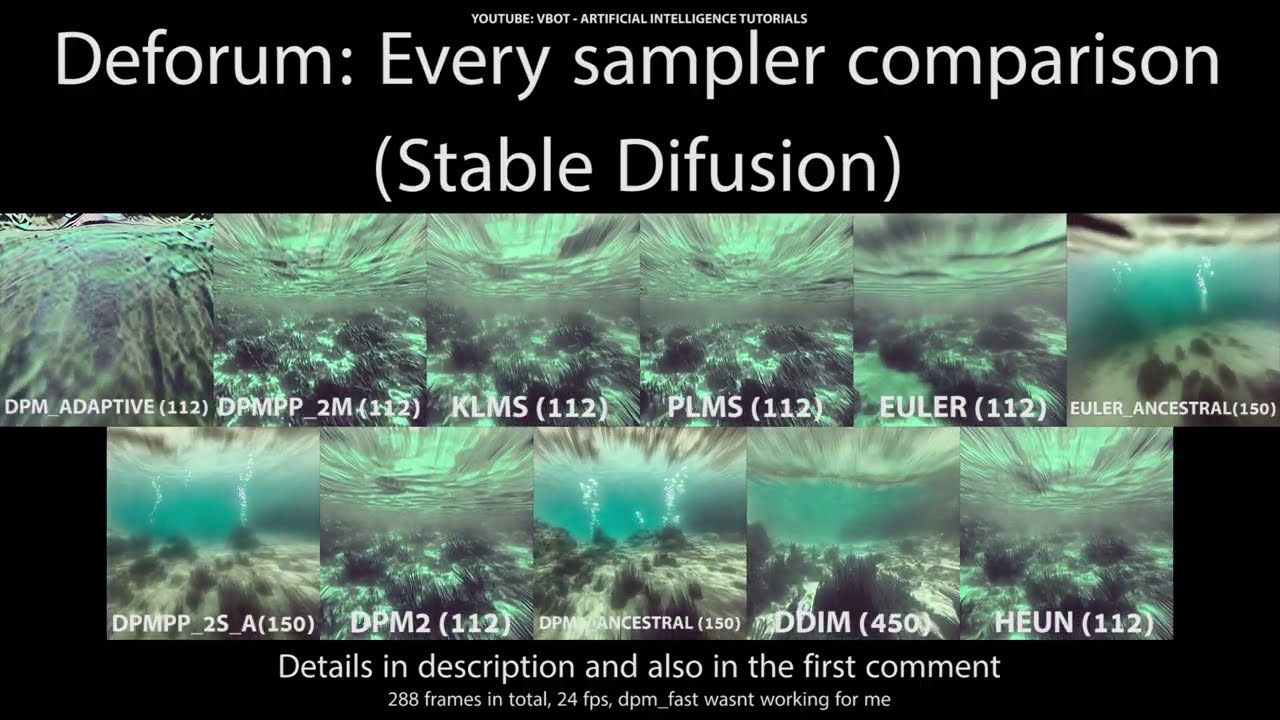 Videos with A.I.: trying every sampler (Deforum)