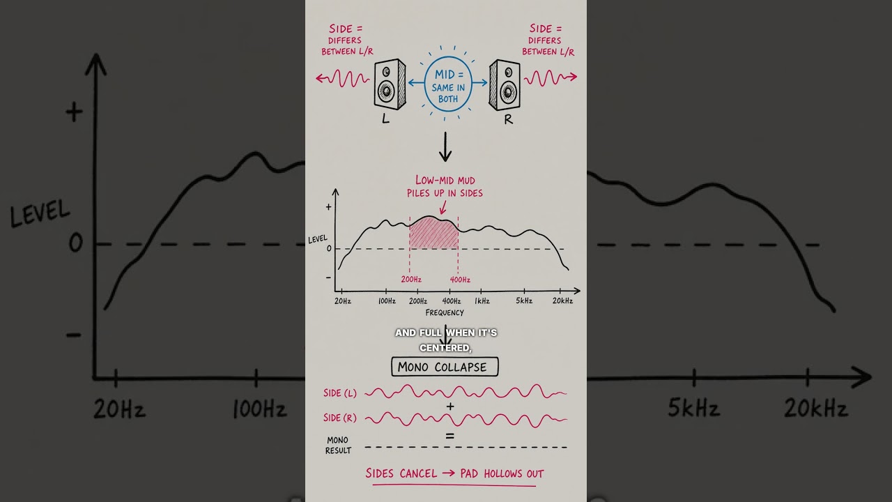 Wide Pads Don't Disappear in Mono Because of Volume #musicproducer #musicproduction #typebeat