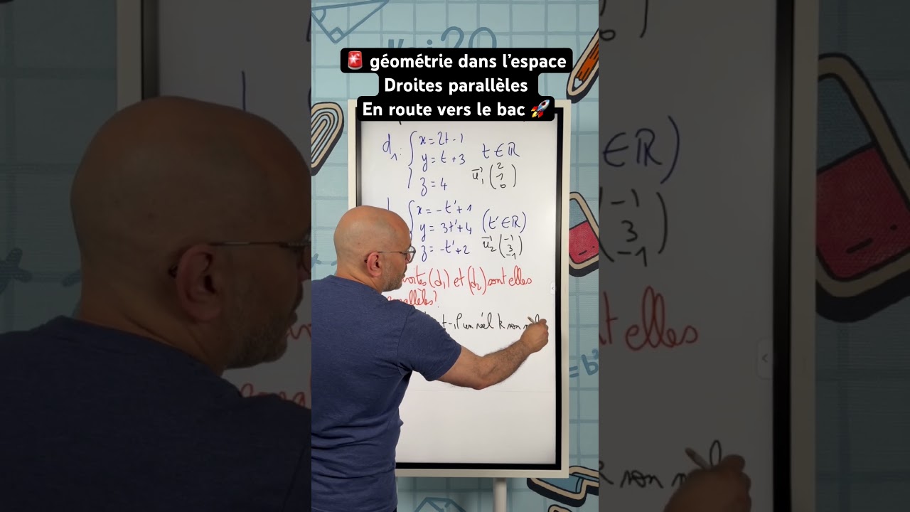 Terminale spécialité maths. Géométrie dans l’espace . Droites parallèles #bac2026 vu au bac