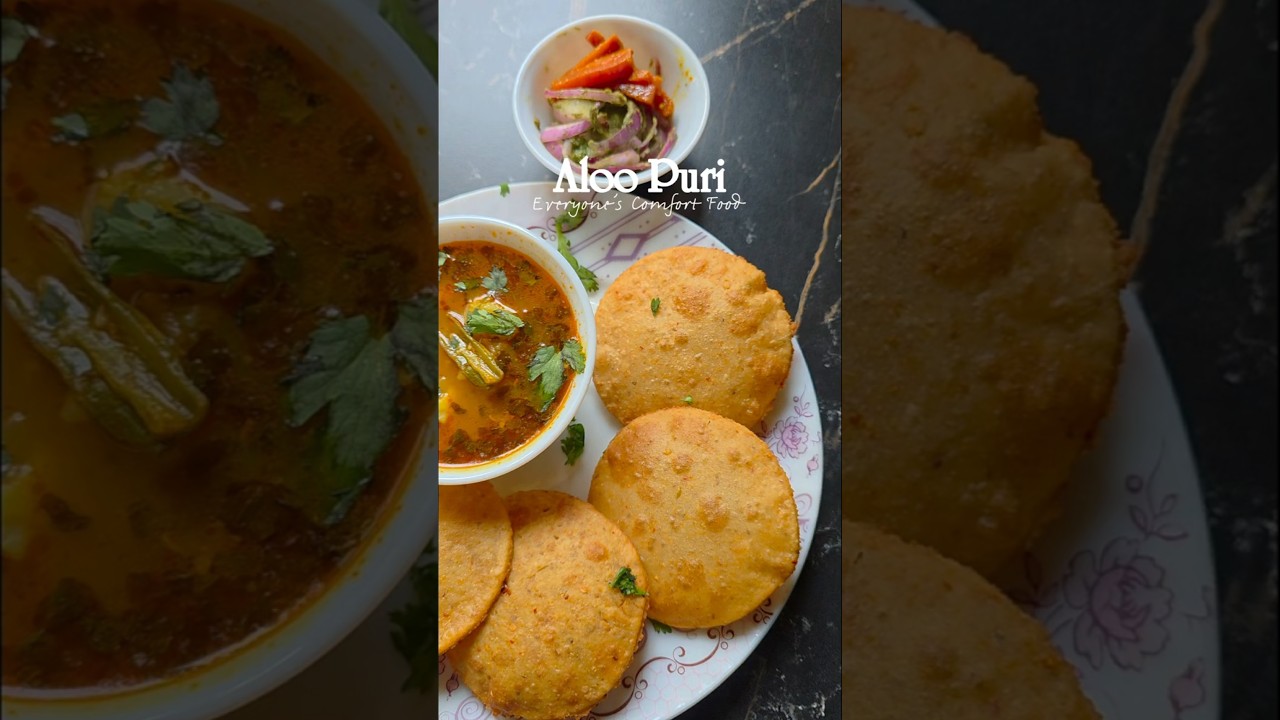 Aloo Puri 🫶 Pure comfort Sunday Food #aloopuri #easyrecipe #sundayfood #aloorecipe #indianrecipes