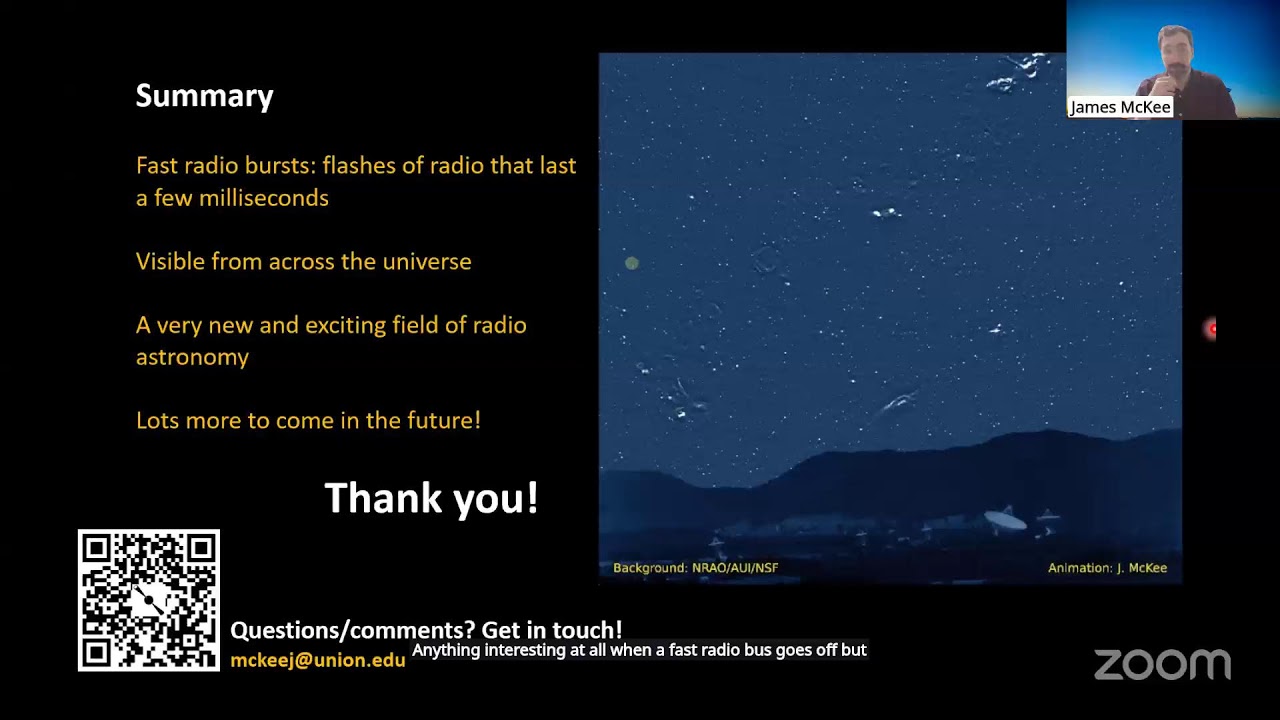 Fast Radio Bursts-Signals from Across the Universe | James McKee